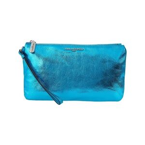 Karl Lagerfeld Paris SLG Wristlet in  Metallic Blue NEW with Tags